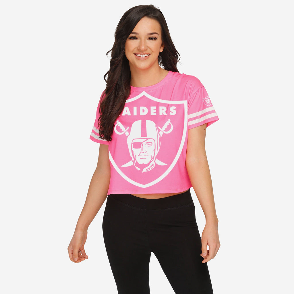 Las Vegas Raiders Womens Highlights Crop Top FOCO S - FOCO.com