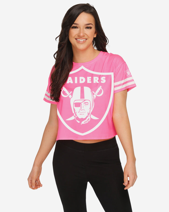 Las Vegas Raiders Womens Highlights Crop Top FOCO S - FOCO.com