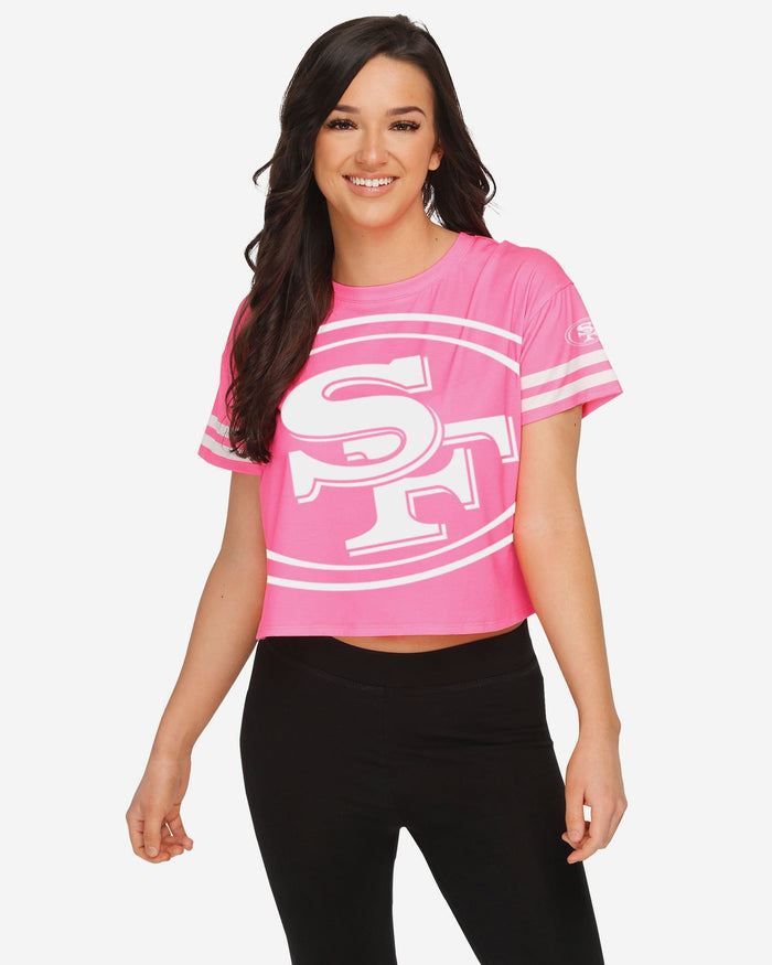 San Francisco 49ers Womens Highlights Crop Top FOCO S - FOCO.com