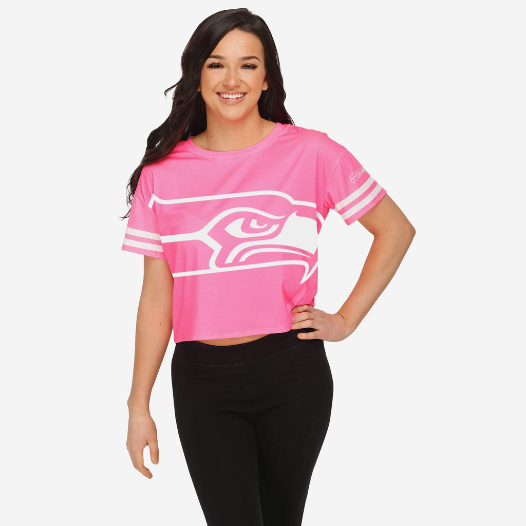 Seattle Seahawks Womens Highlights Crop Top FOCO S - FOCO.com