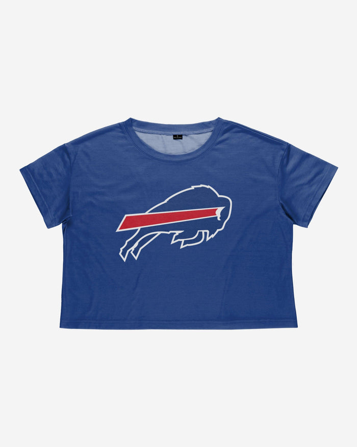 Buffalo Bills Womens Solid Big Logo Crop Top FOCO - FOCO.com