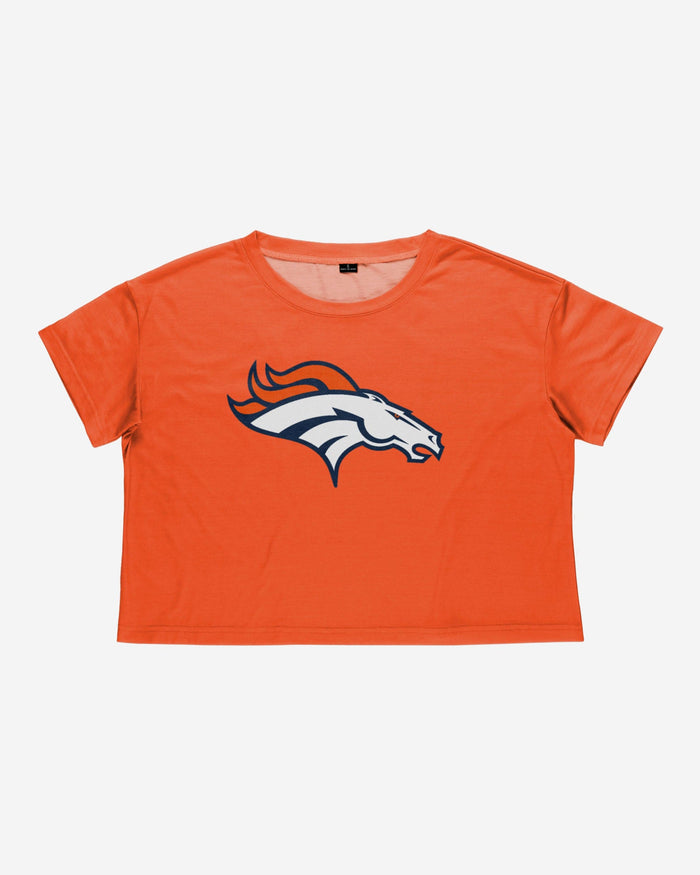 Denver Broncos Womens Solid Big Logo Crop Top FOCO - FOCO.com