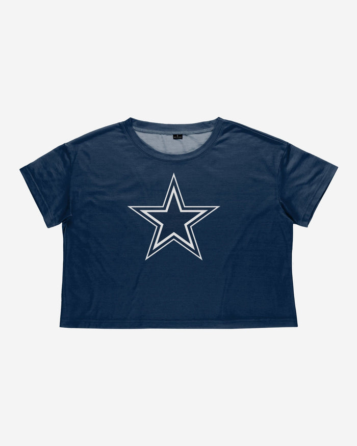 Dallas Cowboys Womens Solid Big Logo Crop Top FOCO - FOCO.com