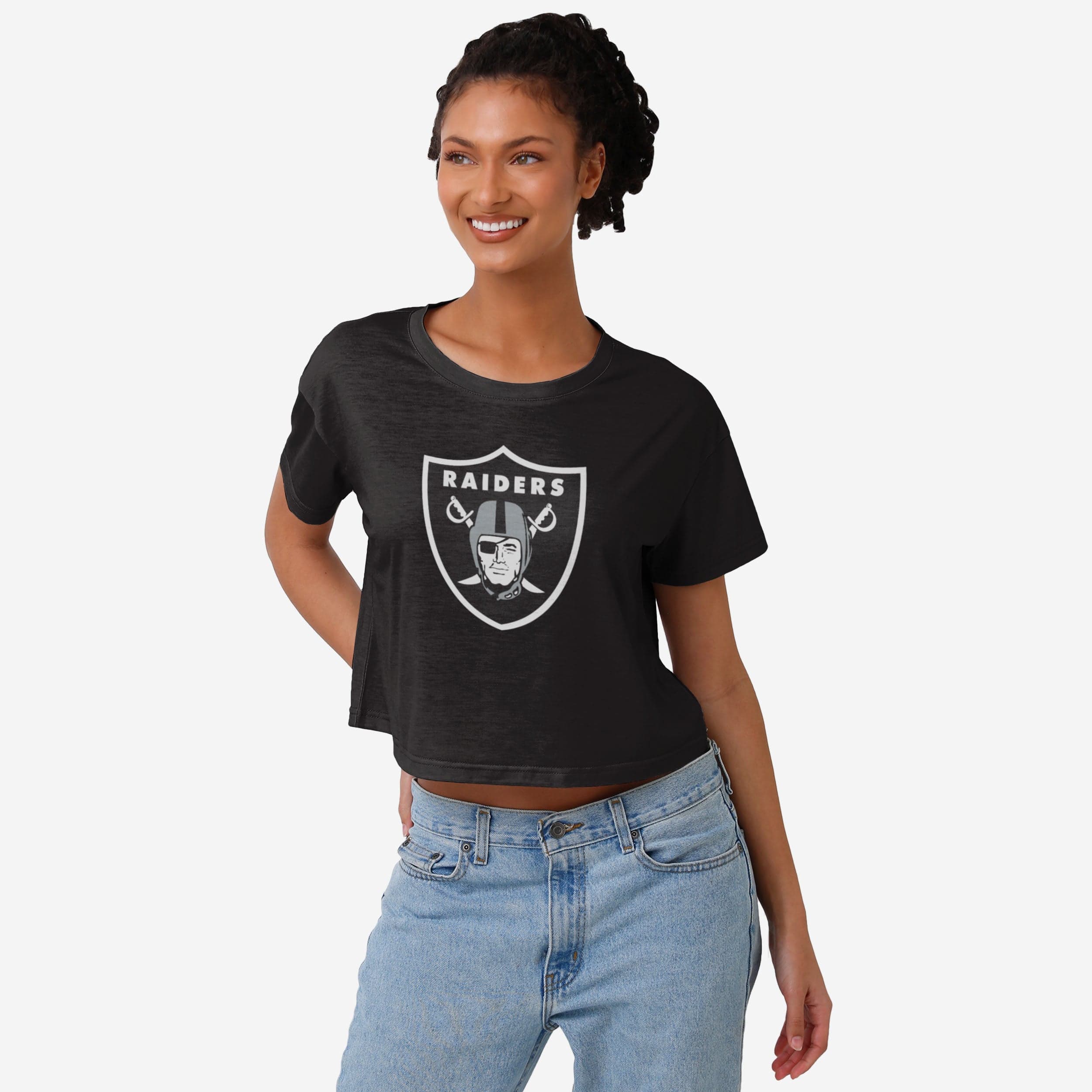 Las Vegas Raiders Womens Highlights Crop Top FOCO