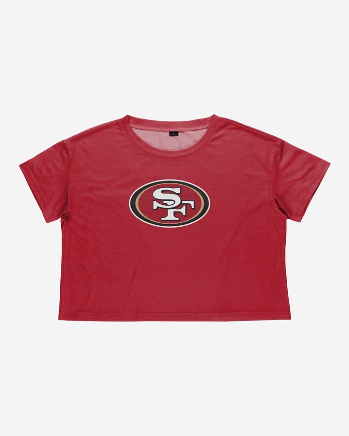 San Francisco 49ers Womens Solid Big Logo Crop Top FOCO - FOCO.com