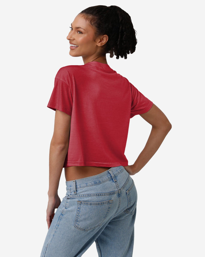 San Francisco 49ers Womens Solid Big Logo Crop Top FOCO - FOCO.com