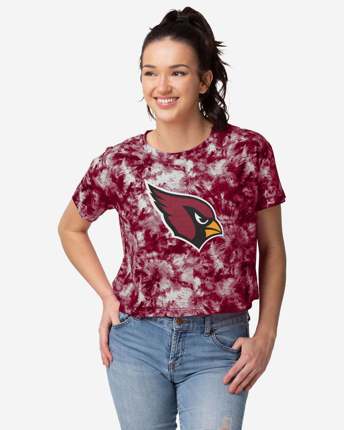 Arizona Cardinals Womens Tie-Dye Big Logo Crop Top FOCO S - FOCO.com