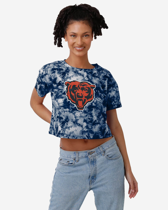 Chicago Bears Womens Tie-Dye Big Logo Crop Top FOCO S - FOCO.com
