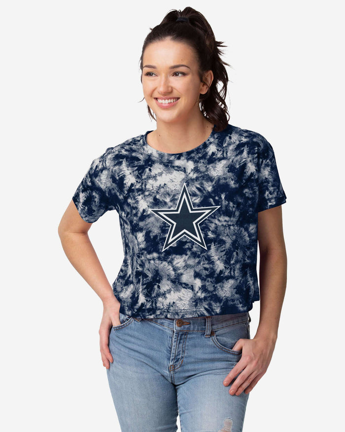 Dallas Cowboys Womens Tie-Dye Big Logo Crop Top FOCO S - FOCO.com