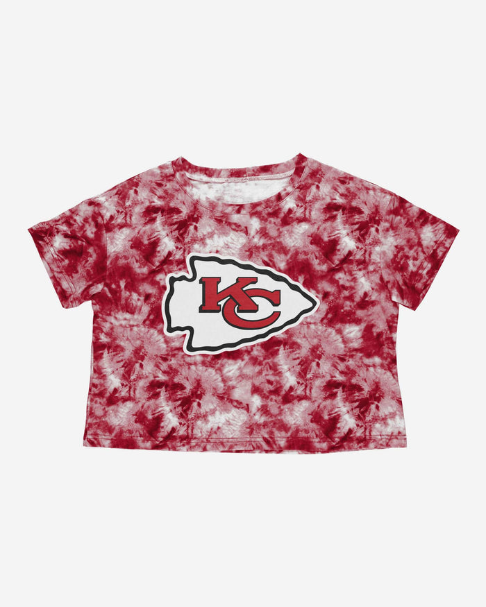 Kansas City Chiefs Womens Tie-Dye Big Logo Crop Top FOCO - FOCO.com