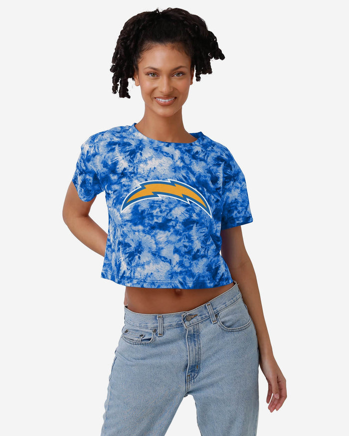 Los Angeles Chargers Womens Tie-Dye Big Logo Crop Top FOCO S - FOCO.com