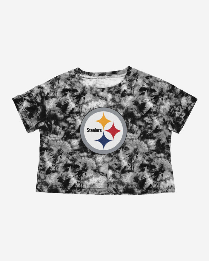 Pittsburgh Steelers Womens Tie-Dye Big Logo Crop Top FOCO - FOCO.com
