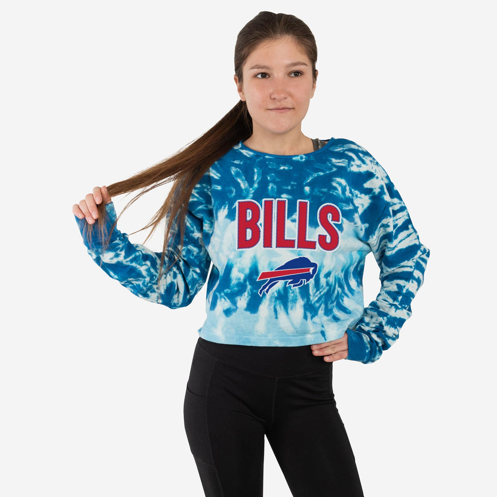 Buffalo Bills Womens Tie-Dye Rush Cropped Sweater FOCO S - FOCO.com