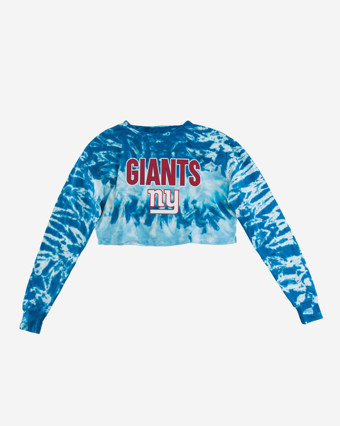 New York Giants Womens Tie-Dye Rush Cropped Sweater FOCO - FOCO.com