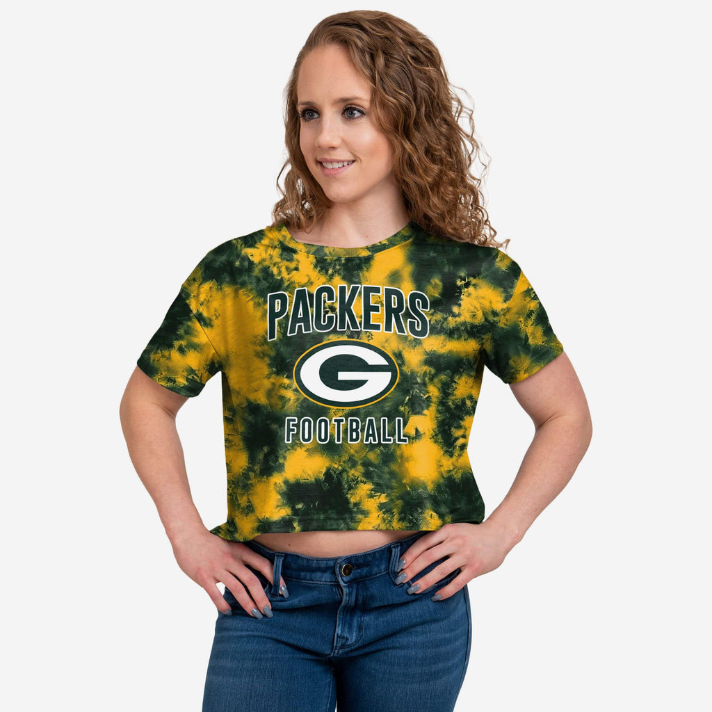 Green Bay Packers Womens To Tie-Dye For Crop Top FOCO S - FOCO.com