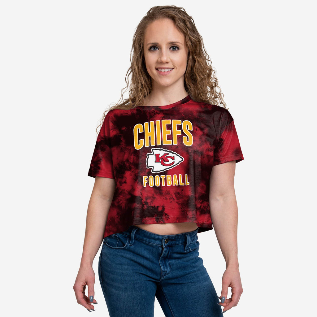 Kansas City Chiefs Womens To Tie-Dye For Crop Top FOCO S - FOCO.com