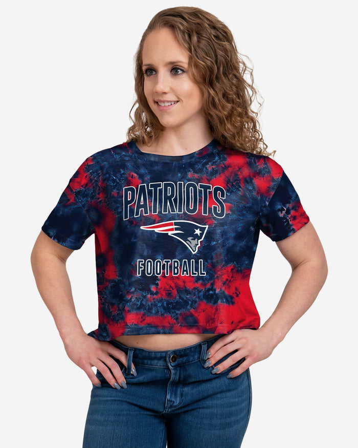 New England Patriots Womens To Tie-Dye For Crop Top FOCO S - FOCO.com