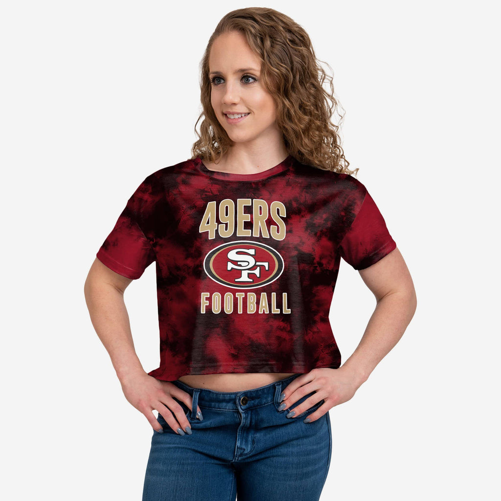 San Francisco 49ers Womens To Tie-Dye For Crop Top FOCO S - FOCO.com