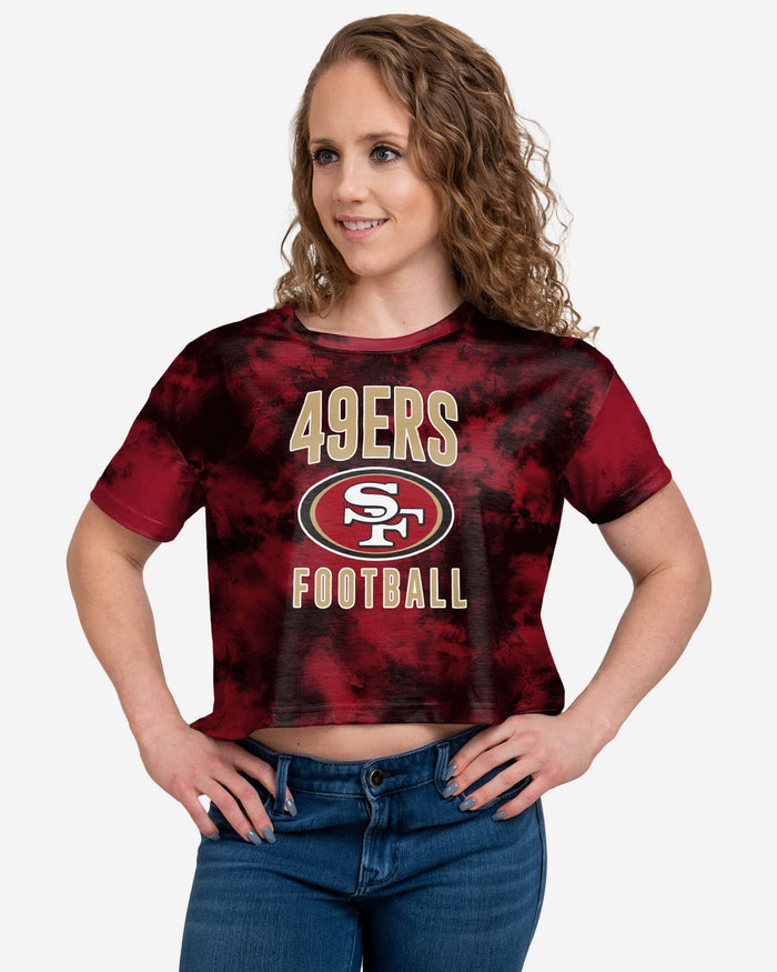 San Francisco 49ers Womens To Tie-Dye For Crop Top FOCO S - FOCO.com