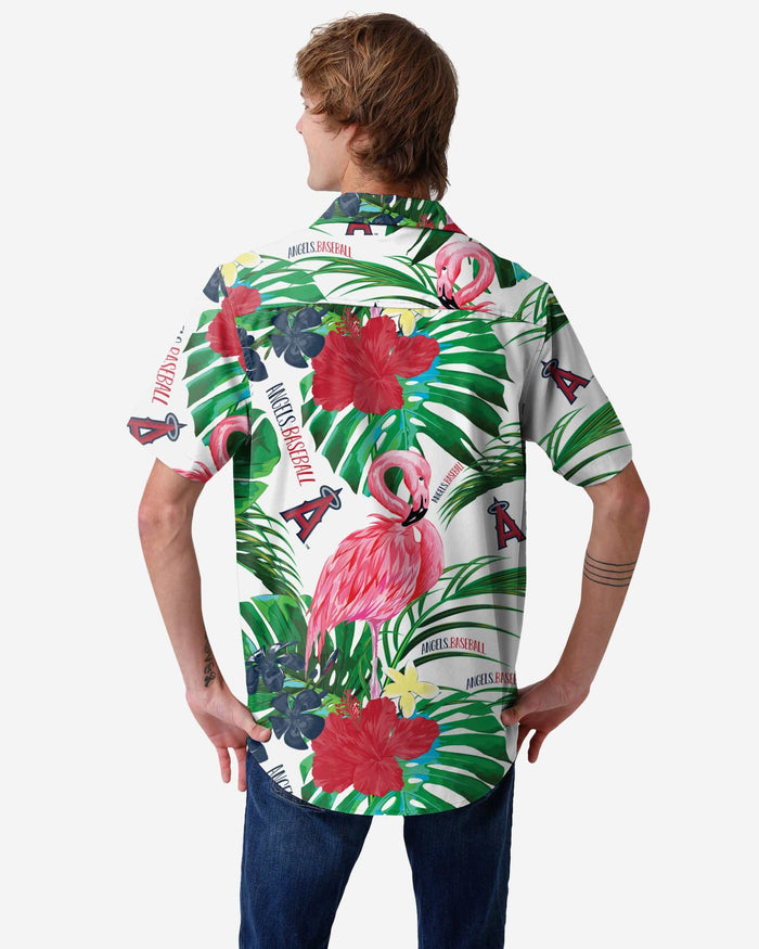 Los Angeles Angels Flamingo Button Up Shirt FOCO - FOCO.com