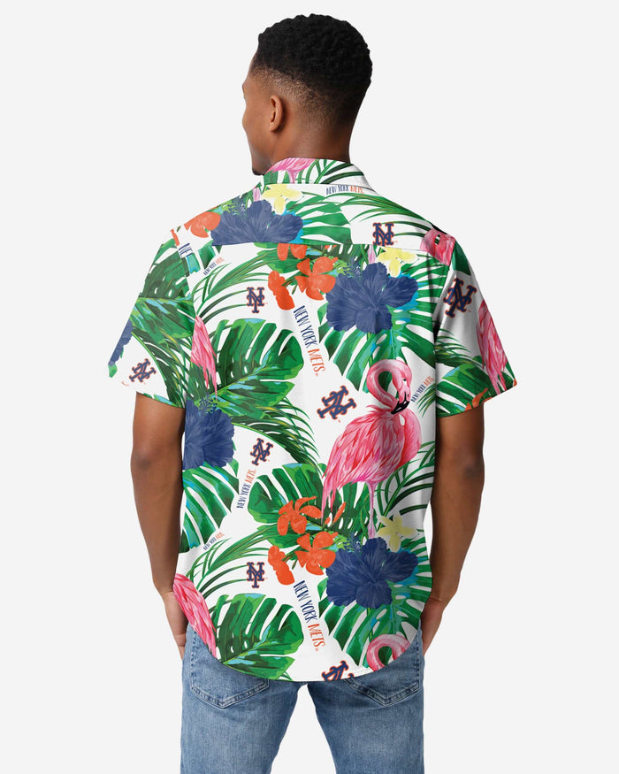 New York Mets Flamingo Button Up Shirt FOCO - FOCO.com