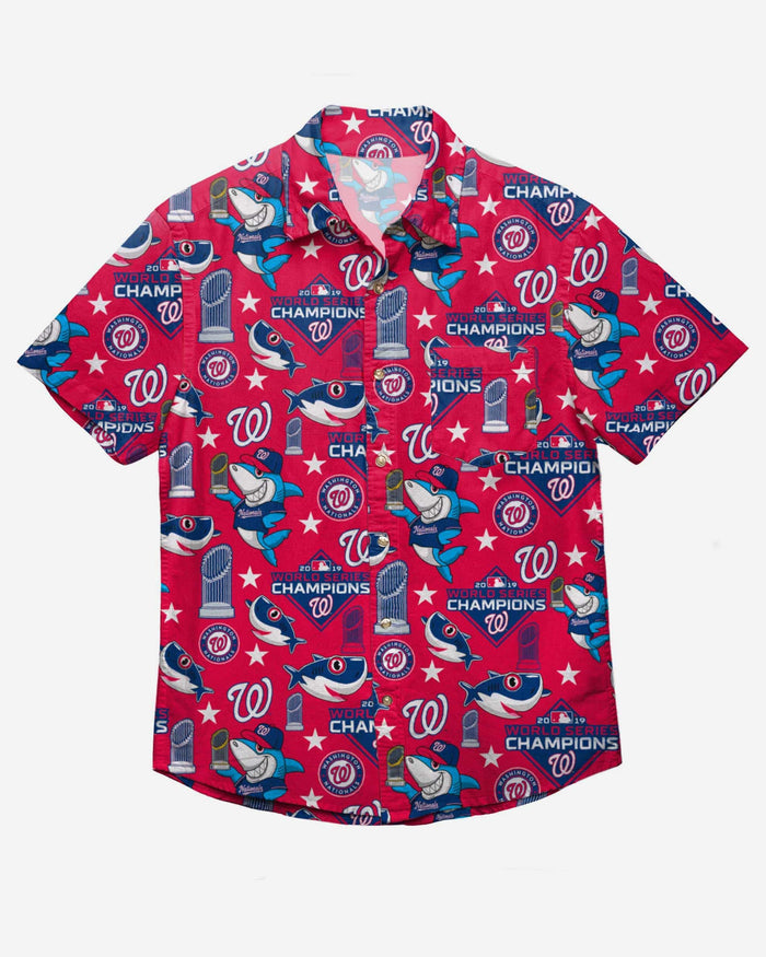 Washington Nationals 2019 World Series Champions Shark Button Up Shirt FOCO S - FOCO.com