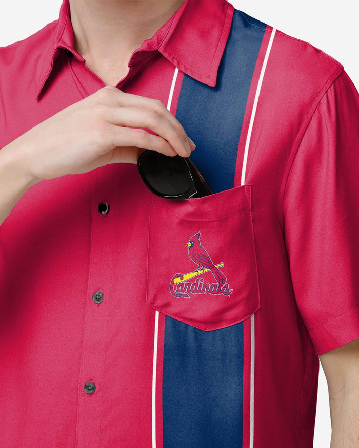 St Louis Cardinals Bowling Stripe Button Up Shirt FOCO - FOCO.com