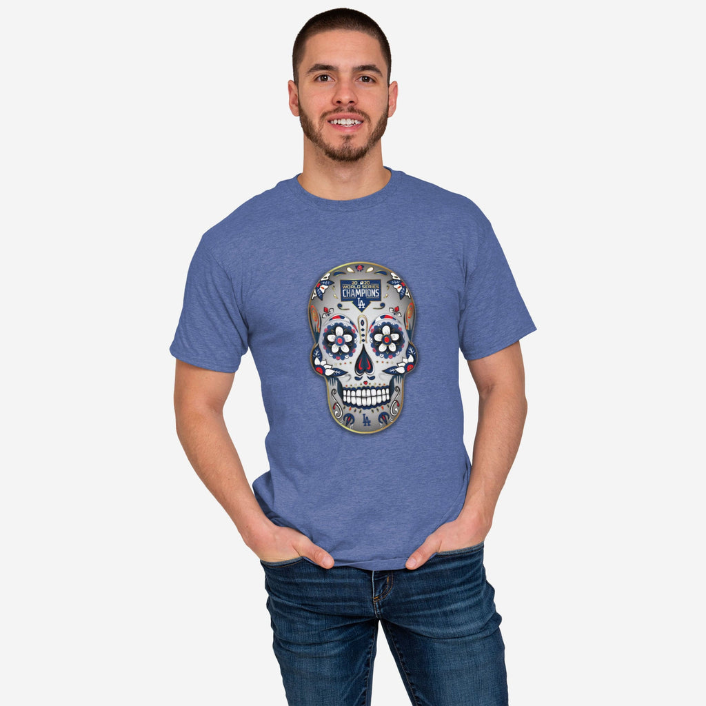 Los Angeles Dodgers 2020 World Series Champions Day Of The Dead T-Shirt FOCO S - FOCO.com