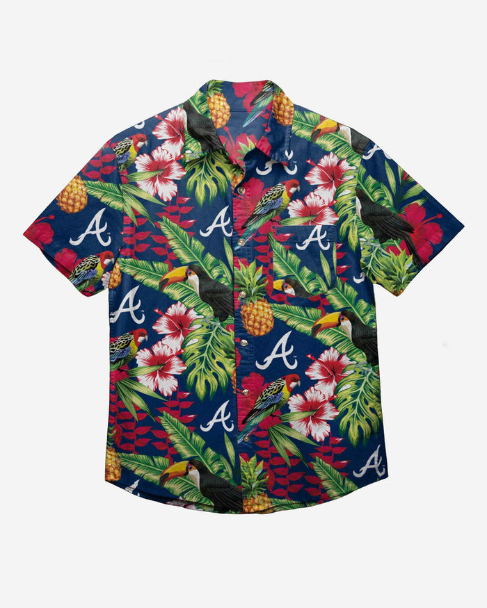 Atlanta Braves Floral Button Up Shirt FOCO - FOCO.com