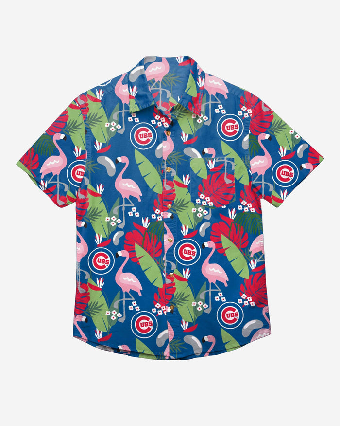 Chicago Cubs Floral Button Up Shirt FOCO - FOCO.com