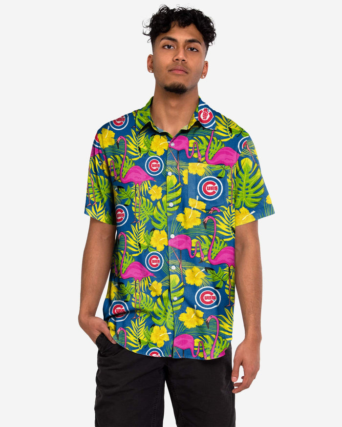 Chicago Cubs Highlights Button Up Shirt FOCO S - FOCO.com