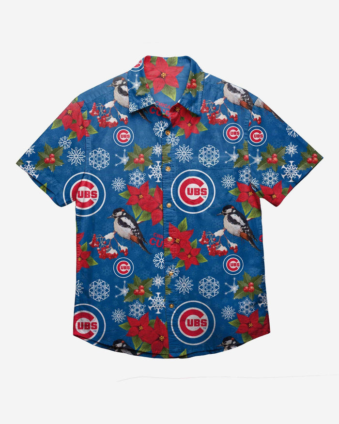 Chicago Cubs Mistletoe Button Up Shirt FOCO - FOCO.com