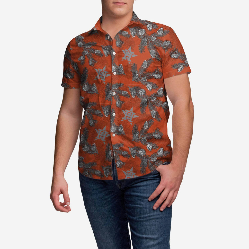 Houston Astros Pinecone Button Up Shirt FOCO M - FOCO.com