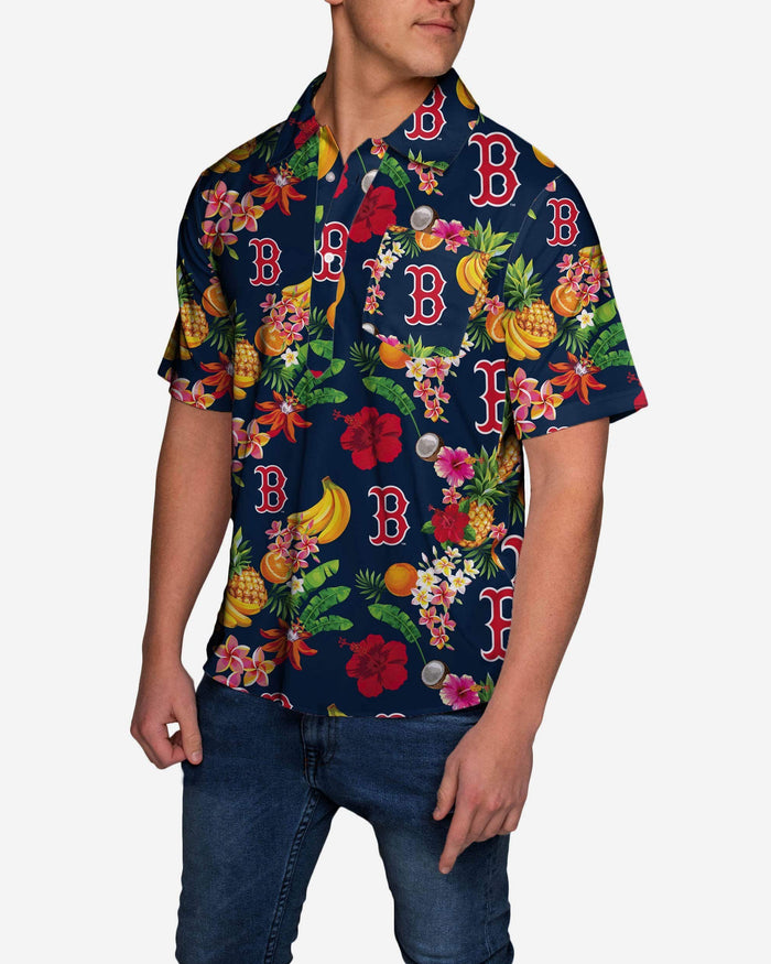 Boston Red Sox Fruit Flair Short Sleeve Polo Shirt FOCO - FOCO.com