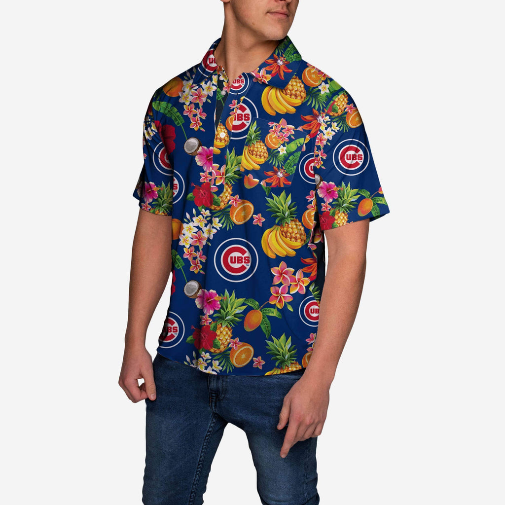 Chicago Cubs Fruit Flair Short Sleeve Polo Shirt FOCO - FOCO.com