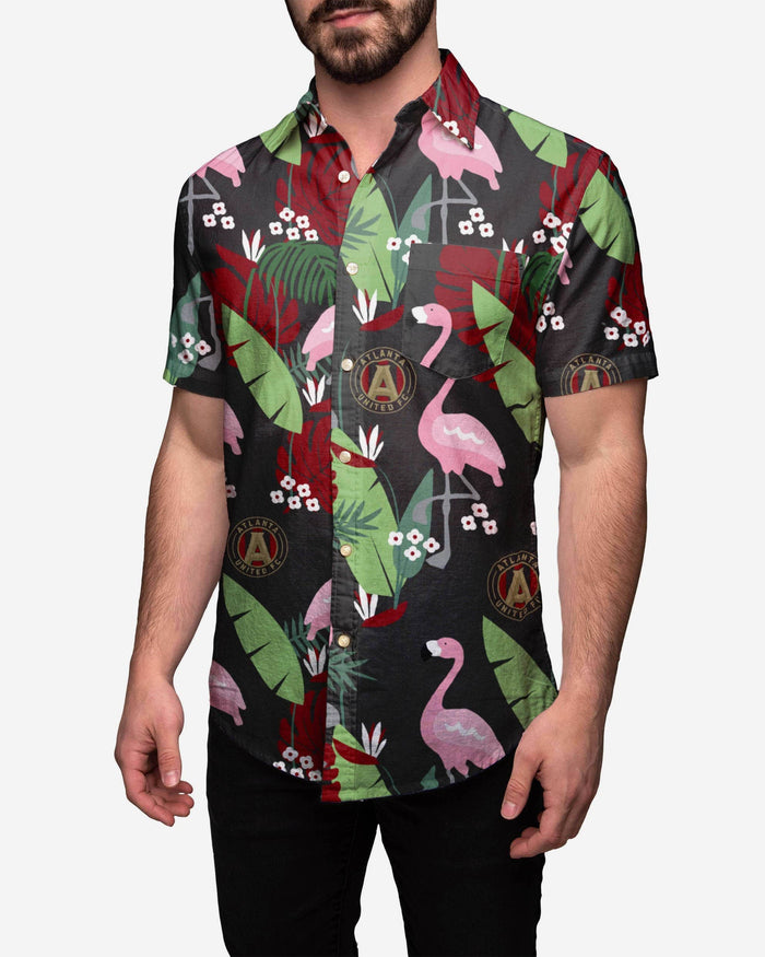 Atlanta United FC Floral Button Up Shirt FOCO S - FOCO.com