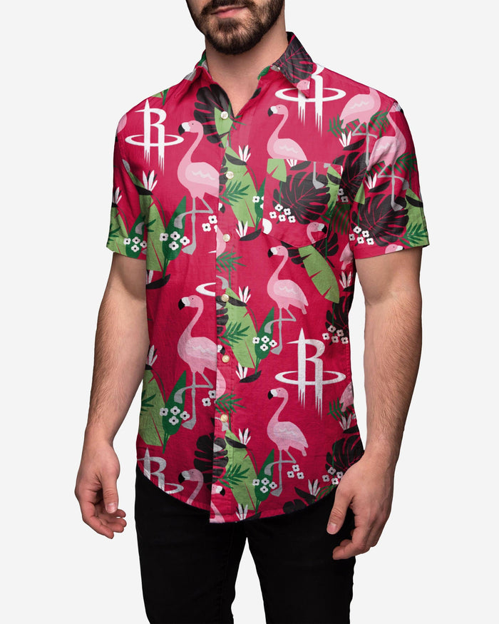 Houston Rockets Floral Button Up Shirt FOCO 2XL - FOCO.com
