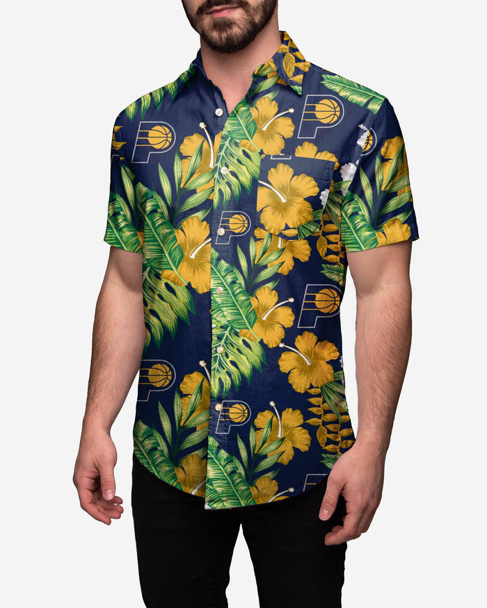 Indiana Pacers Floral Button Up Shirt FOCO 2XL - FOCO.com