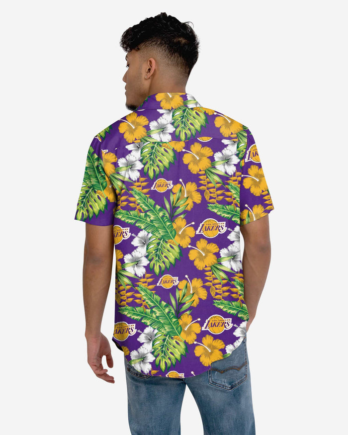 Los Angeles Lakers Floral Button Up Shirt FOCO - FOCO.com
