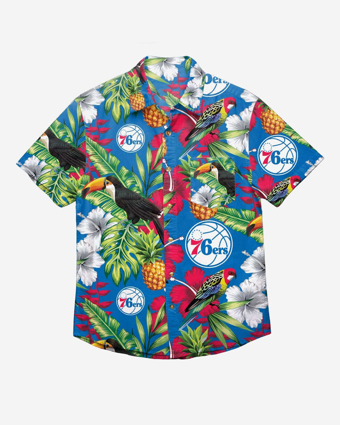 Philadelphia 76ers Floral Button Up Shirt FOCO - FOCO.com