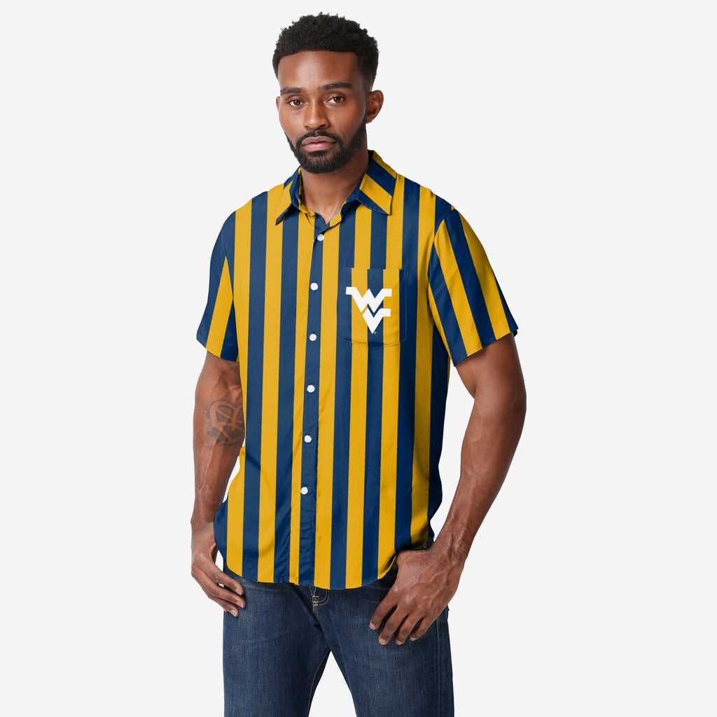 West Virginia Mountaineers Thematic Button Up Shirt FOCO S - FOCO.com