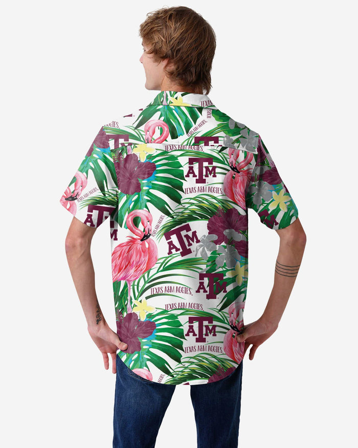Texas A&M Aggies Flamingo Button Up Shirt FOCO - FOCO.com