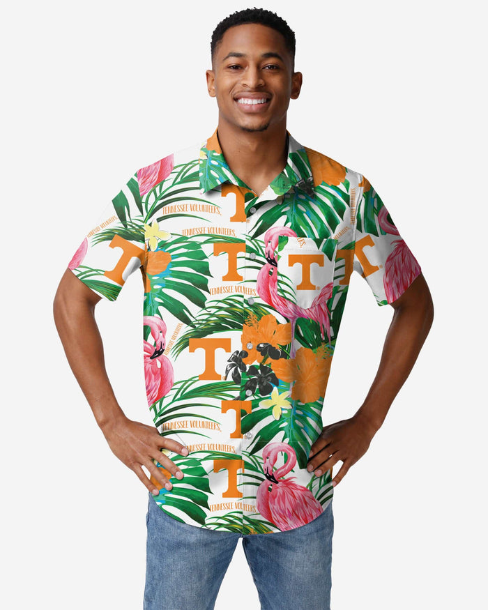 Tennessee Volunteers Flamingo Button Up Shirt FOCO S - FOCO.com