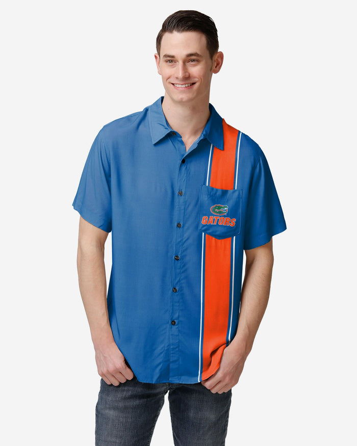 Florida Gators Bowling Stripe Button Up Shirt FOCO S - FOCO.com