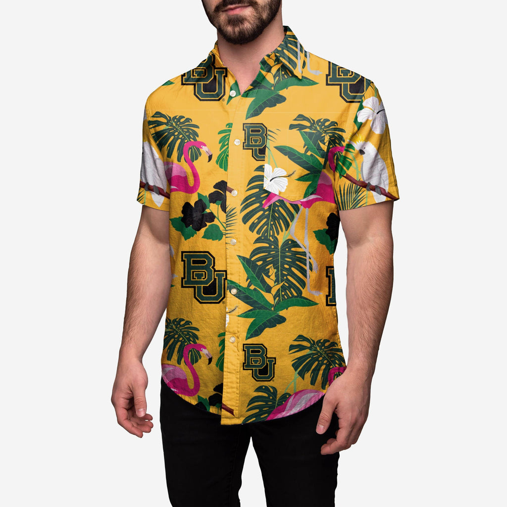 Baylor Bears Original Floral Button Up Shirt FOCO S - FOCO.com