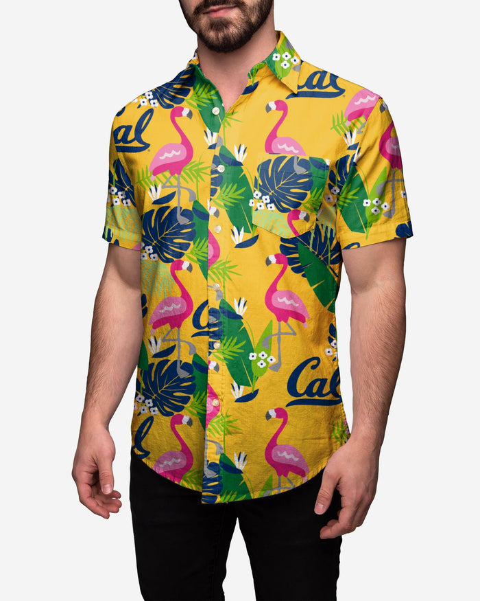 California Bears Floral Button Up Shirt FOCO 2XL - FOCO.com