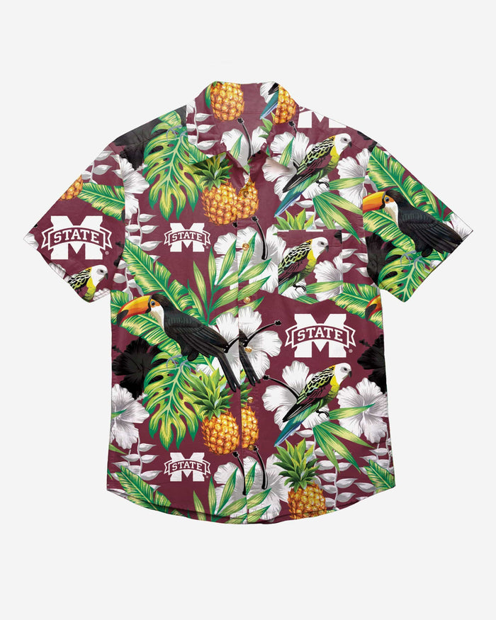 Mississippi State Bulldogs Floral Button Up Shirt FOCO - FOCO.com