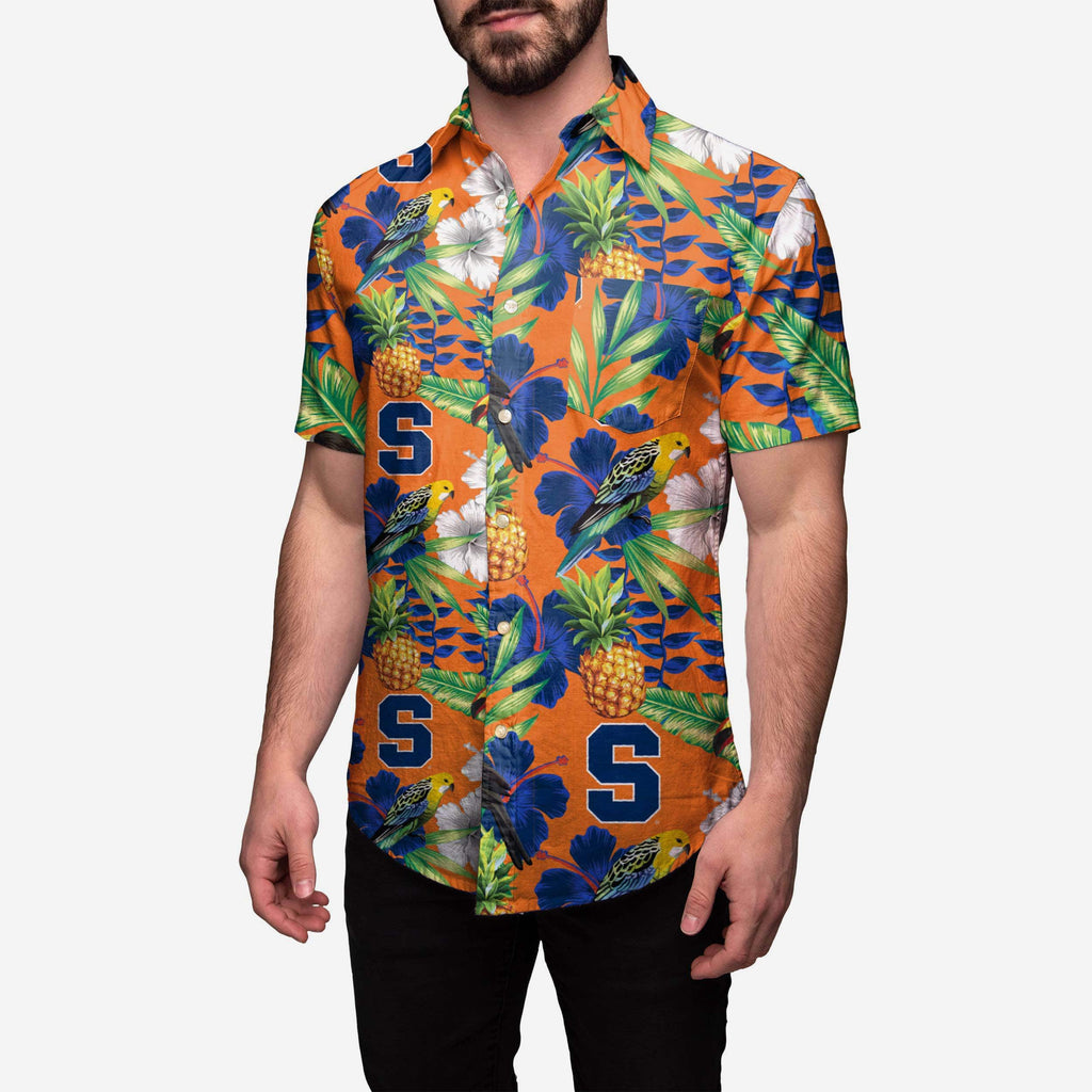 Syracuse Orange Floral Button Up Shirt FOCO 2XL - FOCO.com