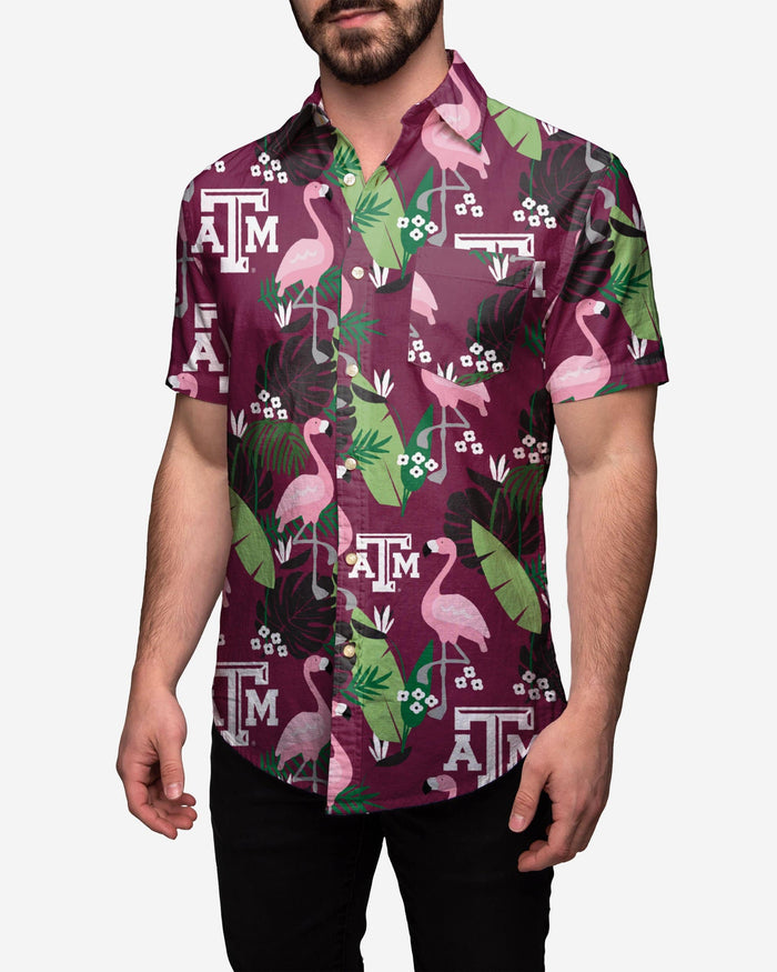 Texas A&M Aggies Floral Button Up Shirt FOCO 2XL - FOCO.com