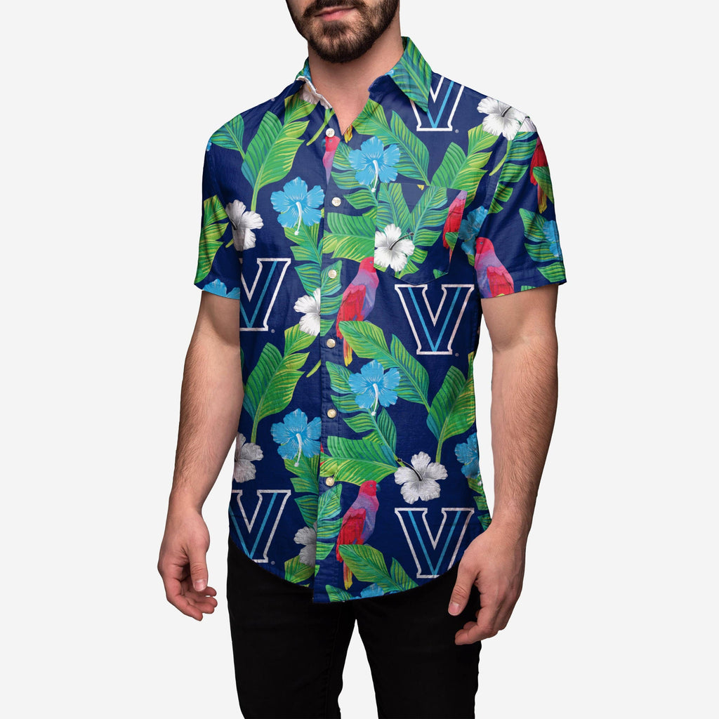 Villanova Wildcats Floral Button Up Shirt FOCO S - FOCO.com